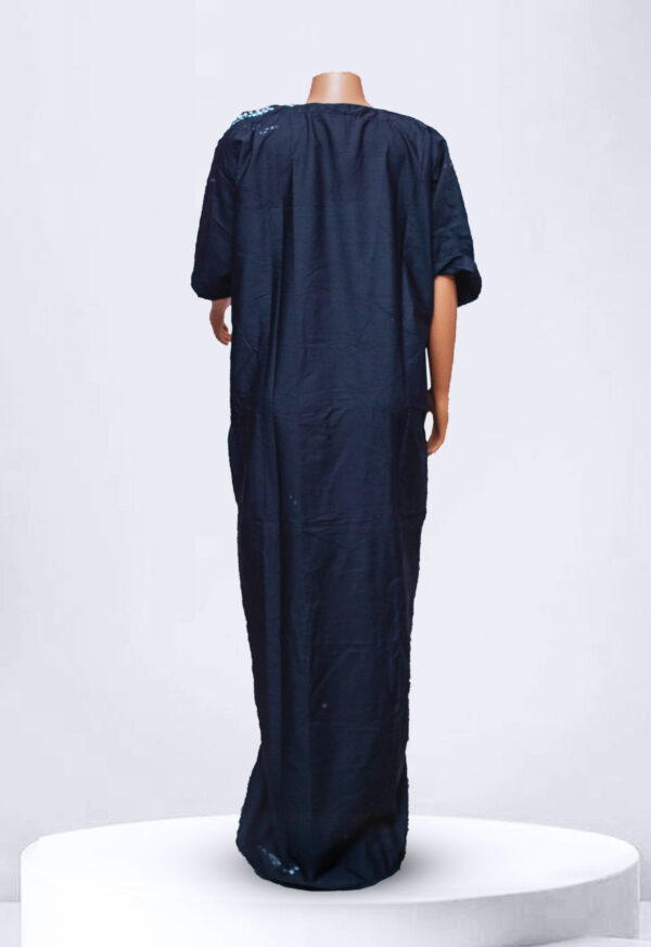 Blue Pattern Adire Kampala Long Gown - Image 2