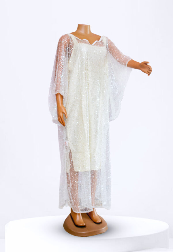 Off-White Sequin Maxi Dress