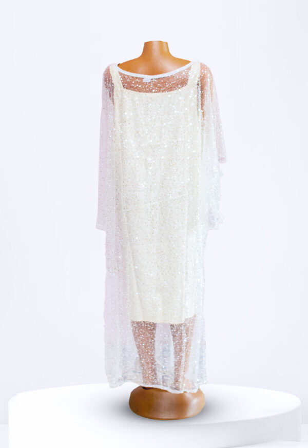 Off-White Sequin Maxi Dress - Image 2