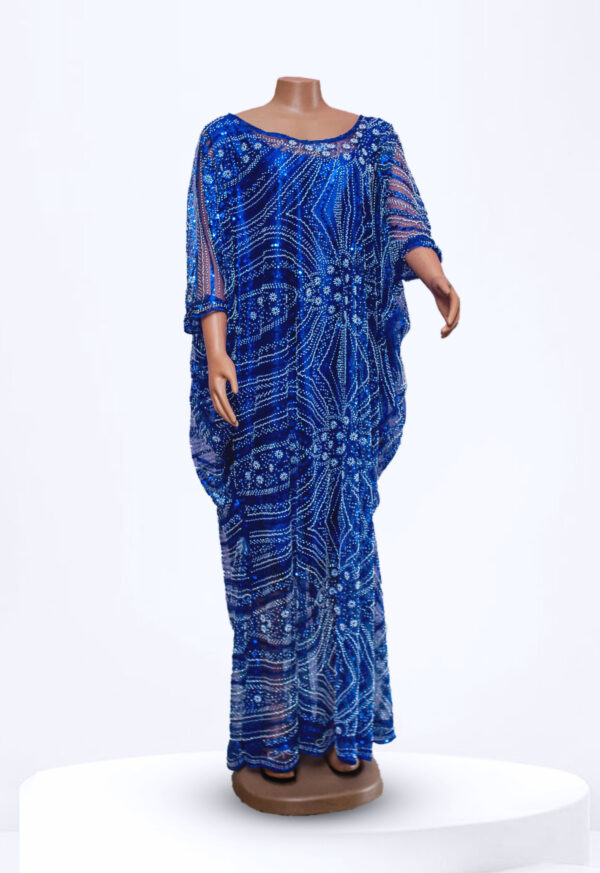 Royal Blue Lace Long Sleeve Dress