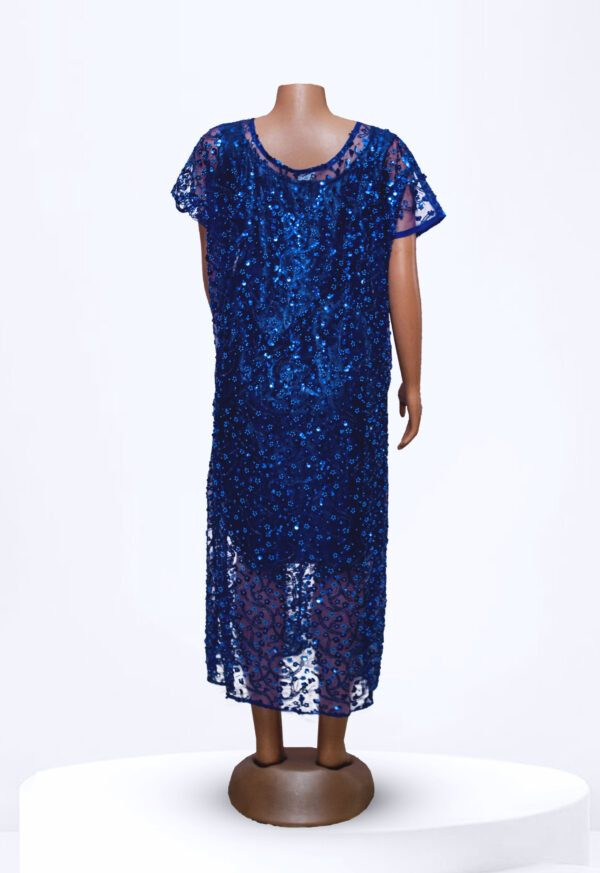 Navy Blue Squin Maxi Dress - Image 2