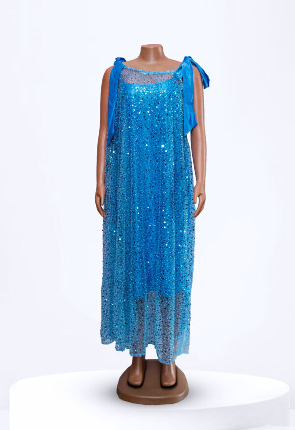 Baby Blue Sequin Maxi Dress