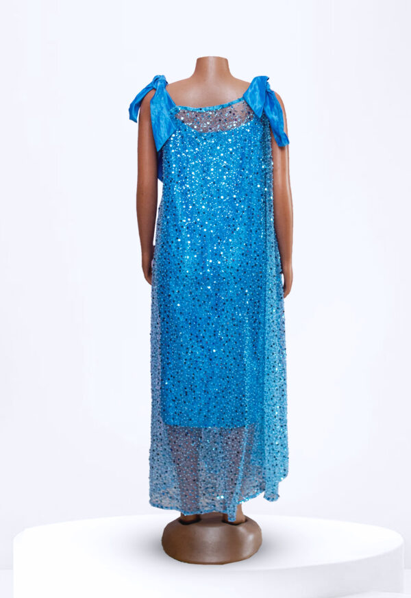 Baby Blue Sequin Maxi Dress - Image 2