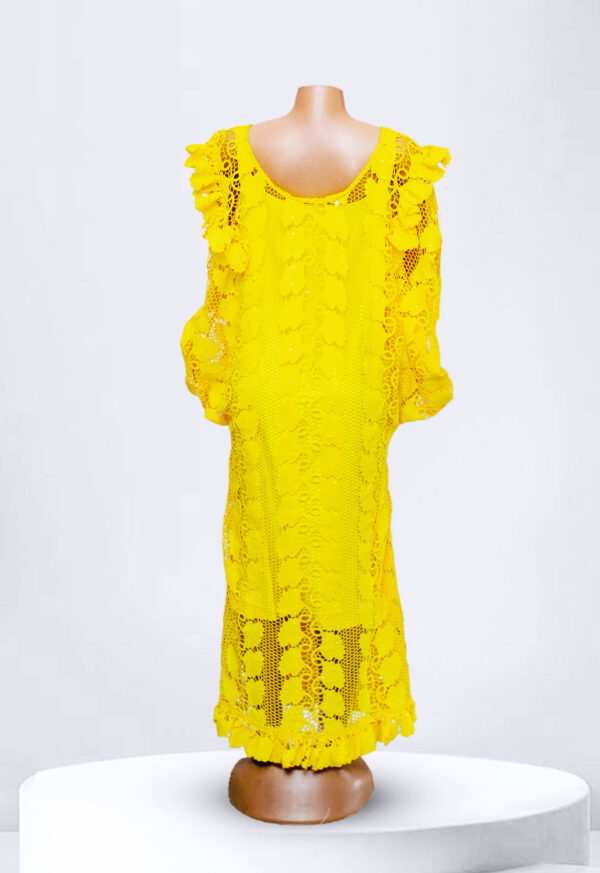 Yellow Lace Maxi Dress - Image 2