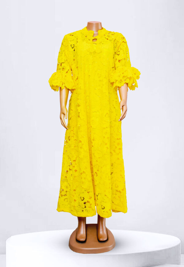 Yellow Lace Maxi Dress