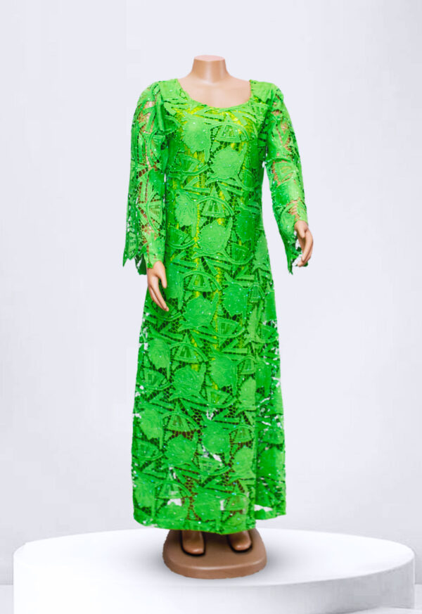 Green Lace Maxi Dress