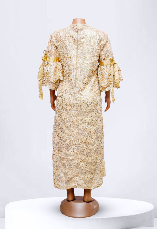 Golden Lace Maxi Gown - Image 2