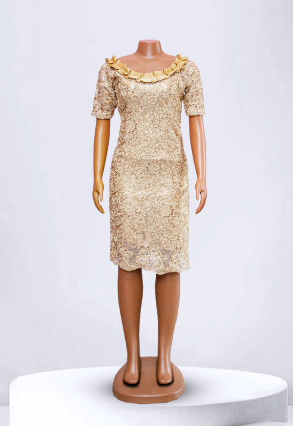 Elegant Golden Mid Dress