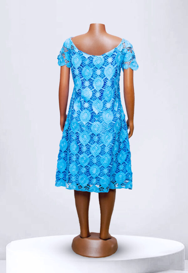 Sky Blue Lace Mid Dress - Image 2