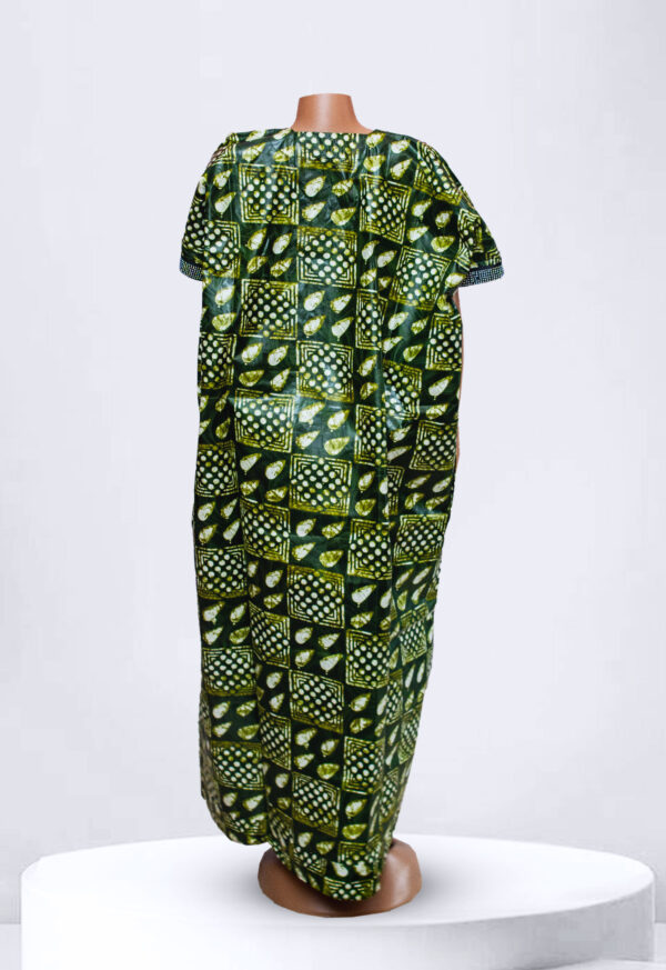 Pattern Squares Adire kampala Long Gown - Image 2