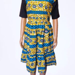 Ankara Free Short Gown with Flare