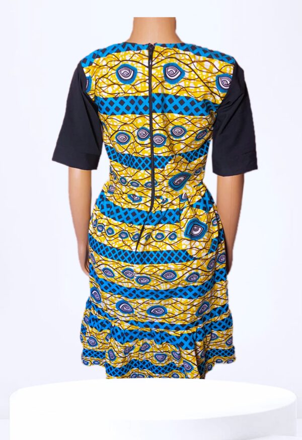 Ankara Free Short Gown with Flare