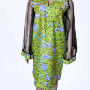 Ankara Free Short Gown with Flare