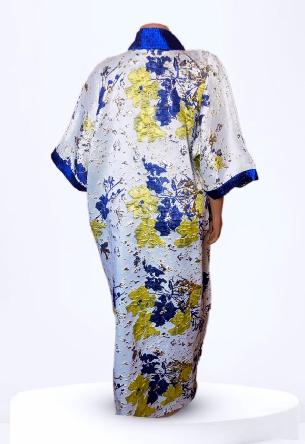 Stoned Ankara Gown with Ballon Sleeve