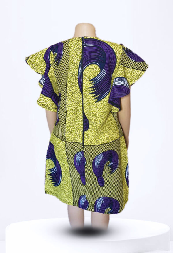 Short Ankara Style with Flare Sleeve. - Image 2