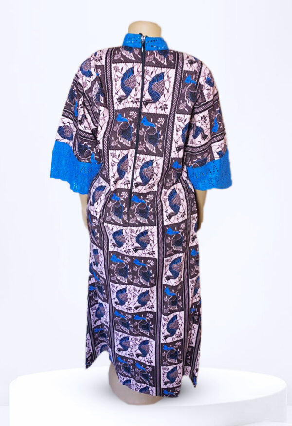 Ankara Bubu with Lace Collar - Image 2