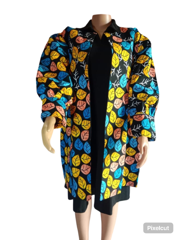 African Women Coat Ankara Print Long Jacket Wax 05