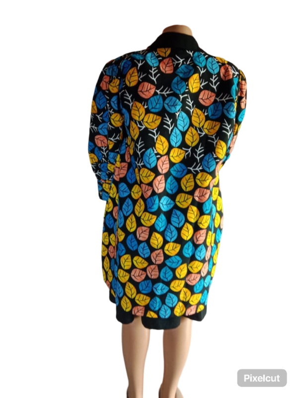 African Women Coat Ankara Print Long Jacket Wax 05 - Image 2