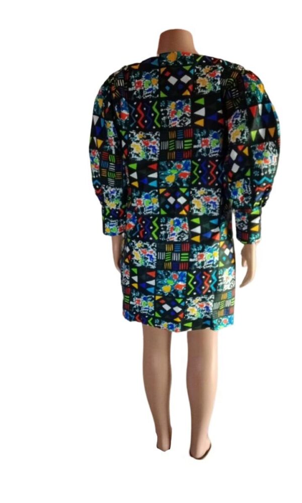 African Women Coat Ankara Print Long Jacket Wax 01 - Image 2